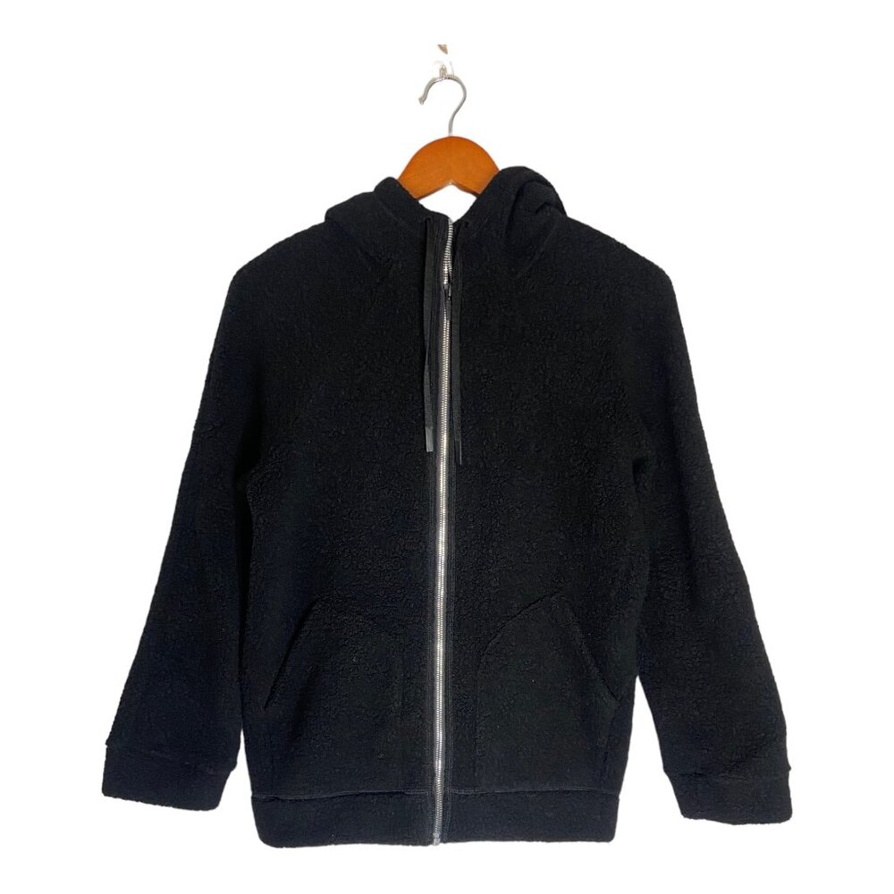 Lululemon So Sherpa Hooded Jacket Black-sz approx. 4